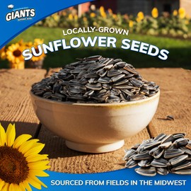 GIANTS Kettle Roast Fresh Cracked Pepper Sunflower Seeds - Sunflower Seeds Bulk, Roasted Sunflower Seeds to Eat, Healthy Snack, 8g Protein Per Serving - 5 oz Resealable Bags (Pack of 3)
