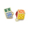 Ipotkitt 20pcs Random Game Themed Enamel Charms Dice Shaped Metal