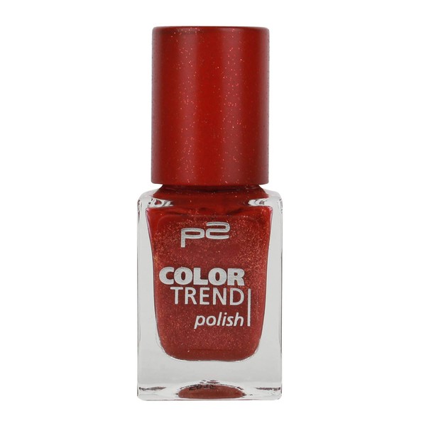 3x P2 Color Trend Nail Polish No. 050 Marsala Sand Contents: 10 ml - Nail Polish for Great Sand Effect on the Nail