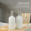 MaisoNovo Soap Dispenser 2-Piece Set | 16.9oz White Bottles with