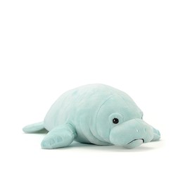 BABY FRANKIEZHOU Simulation Manatee Plush Toy, 15.74inch Super Soft Lifelike Manatee Stuffed Animal Plush Toy Cute Kids Birthday Gift Throw Pillow Home Decor