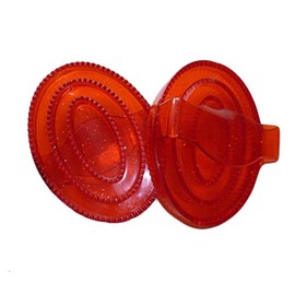 A. Hoffmann GmbH Premium Glitter Rubber Curl Red - Absorbs Dust and Loose Hair - Massage Your Horse - Comfortable to Hold