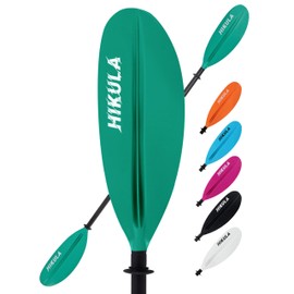 HIKULA Kayak Paddle 4 Pieces Aluminum Shaft and PP Blade Floating 86.6in/220cm, 90.5inch/230cm Lightweight Oars
