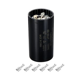 PATIKIL CD60 Motor Start Capacitor, 400-480uF/110-125V, Black Polypropylene Film, 2+2 Insert, 36x69mm, 10/55/10°C, 50/60Hz, For AC Motors, Air Compressors, Air Conditioners, etc.