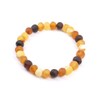 Baltic Amber Bracelet for Adults Made on Elastic Band- Natural