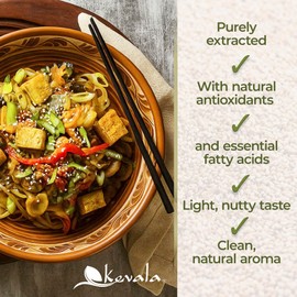 Kevala Organic Extra Virgin Sesame Oil – Only Premium Seeds Used , For Cooking , Cold Pressed, Unrefined , Suitable in Hair Care , Body, Bath ,12 oz