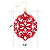 ZENZII Modern Damask Pattern Resin Earring (Bright Orange)