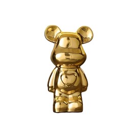 Hyack Interior Nordic Figurine Korean Bear Stylish Healing Miscellaneous Goods Cute Miscellaneous Goods Accessories (Gold)