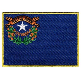 Nevada State Flag Embroidered Patch Iron-On NV Emblem
