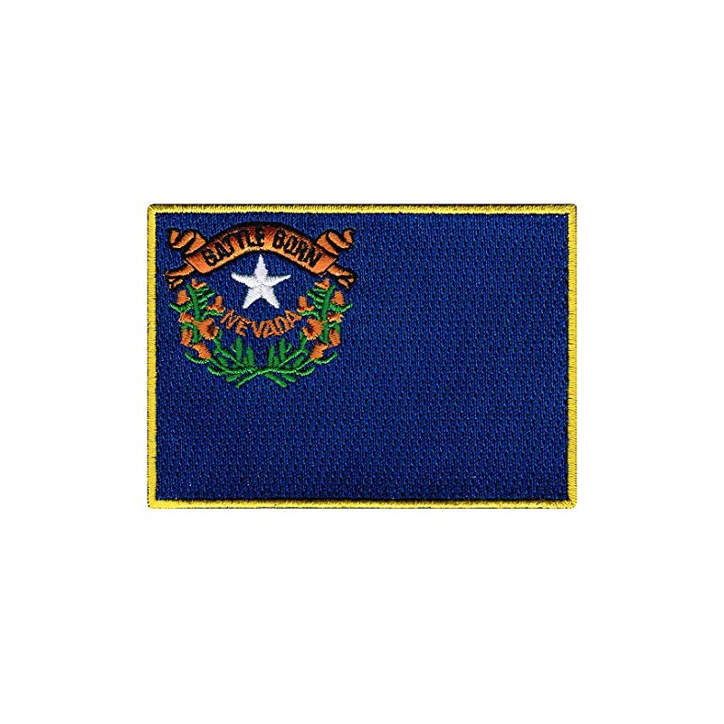 Nevada State Flag Embroidered Patch Iron-On NV Emblem