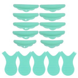 EPRVAUY 5 Stück Wimpern Silikonabstandshalter, Wimpernzange, wiederverwendbare Silikonabstandshalter, und 5 Stück Wimpernbürste, Wimpernzange, Makeup & Beauty Tools