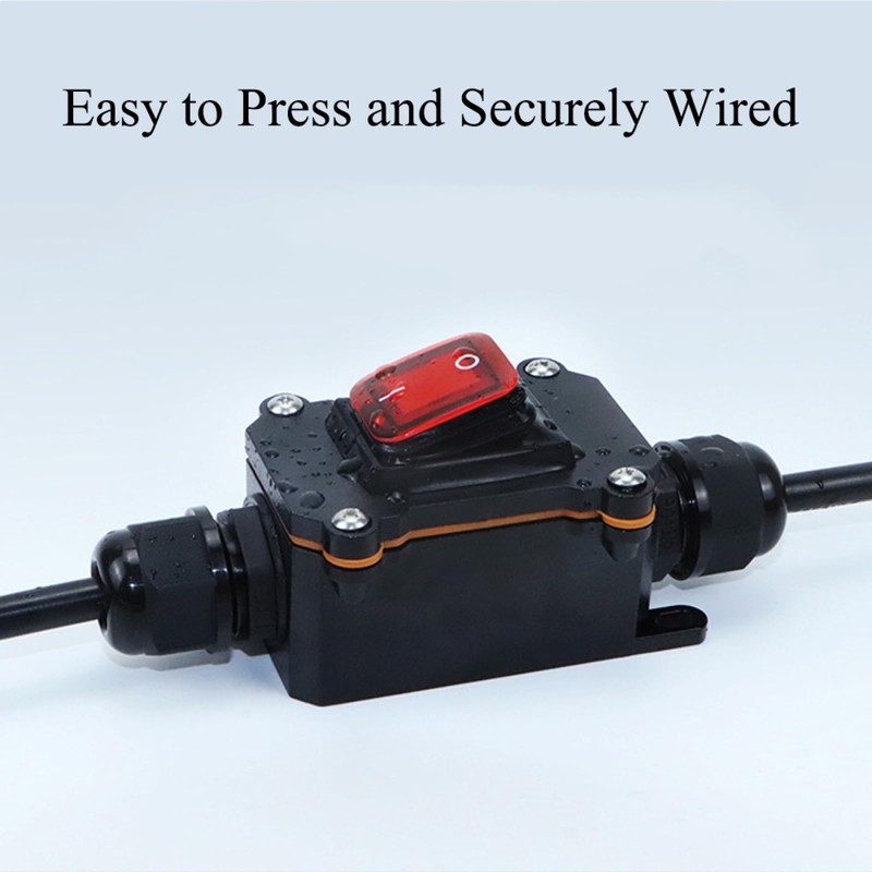 On-Off Control Toggle Switch with Indicator Light IP65 Waterproof Box