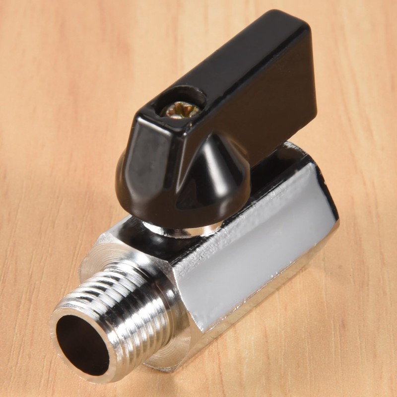 Aboiledy Brass Ball Valve 1/4, Compressed Air Stopcock, Mini Shut-off