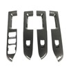 4 Pcs Door Window Control Panel Cover Carbon Fiber Style
