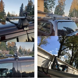 Auto-Parts 4 Pack Load Stops Kit Mount to Roof Rack Crossbar for Ladder Firewood Skis Kayak