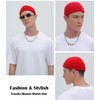 ROYBENS 2PCS Thin Swag Wool Knit Cuff Short Fisherman Beanie