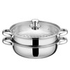 Steamer Pot with Lid, Multipurpose Stainless Steel Steaming Pot Cookware