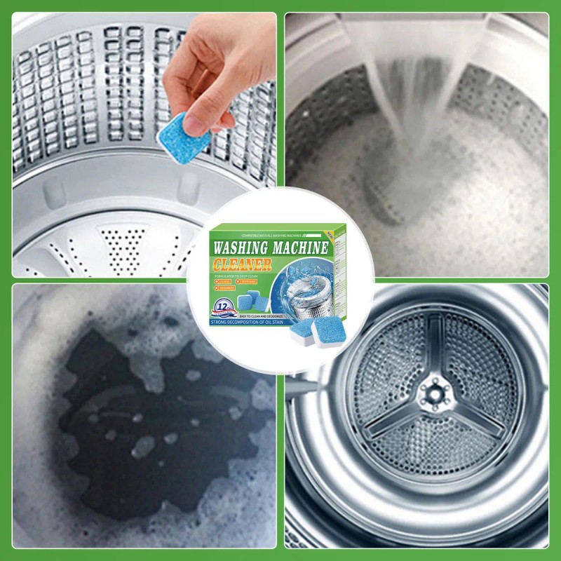 Tableta Limpiadora Efervescente Para Tambor De Lavado, 12 Un