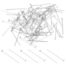 PATIKIL 1.18x0.09" Copper Chandelier Connector Pins, 200Pcs Chandelier Crystal Clips for Fastening Crystals Parts, Chandelier Replacements, Chrome