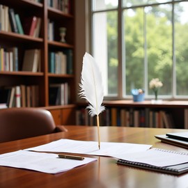 Labriciyon White Feather Pen, Feather Ballpoint Pen Black Inks Pen Wedding Signing Pen Refillable Ballpoint Pen for School Writing,Signatures Pens and Refills Ballpoint Pens