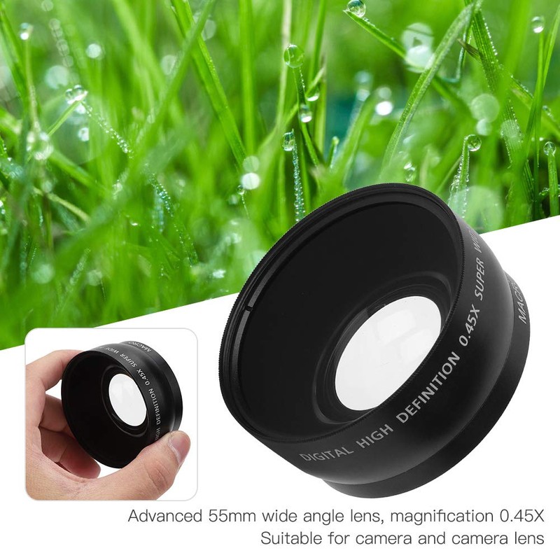 Digital Camera Lenses, 55mm 62mm Front End Calibre 0.45X Wide