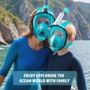 Greatever G2 Adults Kids Full Face Snorkel Mask 2 Pcs,Snorkeling