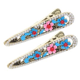 BESPORTBLE 2pcs Mini Vintage Flower Hair Clips Decorative Hair Accessories for Women with Traditional Chinese Design for Daily Use Special Occasions