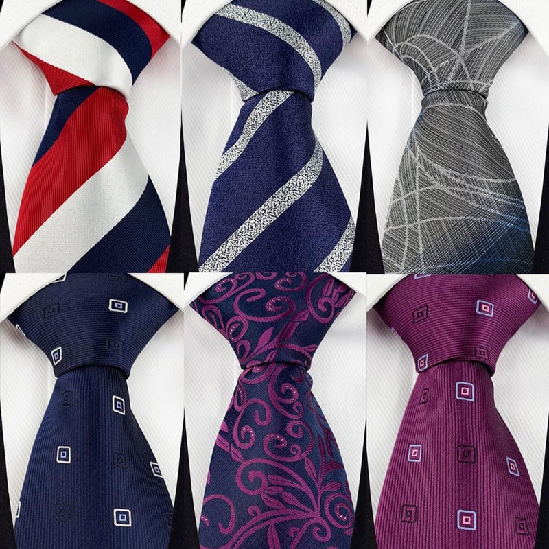 YanLen Tie For Men Necktie Woven Jacquard Neck Ties Set