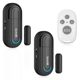 Pool Door Alarms for Home Security Loud, 0-120 Db Volume Ajustable with 4 Modes, Wireless Door Alarm with Remote for Kids Safety/Dementia Patients/Home/Pool (2 Sensor & 1 Remote)