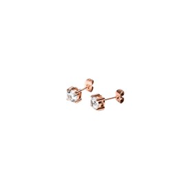Purelei® Pristine Earrings - Timeless Stud Earrings with 6 mm Cubic Zirconia in Gold, Silver & Rose Gold, Stainless Steel, Abalone