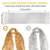 Pack of 2 Women's Glitter Stole with Free Scarf Buckle