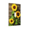 VunKo 1 Gang Toggle Decorative Autumn Sunflowers Wooden Wall Plate