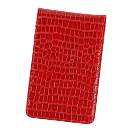 Laroal Golf-Scorecard-Halter mit Bleistift-Scorecard aus Leder, Yardage-Buch aus Leder zur Scorecard-Aufbewahrung für Golfer (rot)