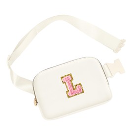 Gift for 5 6 7 8 9 10 11 12 13 14 15 Teen Girls Kids, Teacher Appreciation Gifts, Teacher Gifts for Women,Teacher Thank You Gifts Ideas, Fanny Pack Crossbody Bag Belt Bag Cute Stuff（ Beige, L ）