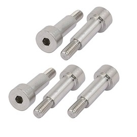 sourcing map M6 de 304 Stainless Steel Hexagonal Shoulder Bolts 8 mm Shoulder Diameter 20 mm Pack of 5