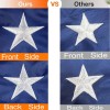 QLASH 3x5 American Flag Embroidered Stars Outdoor Heavy Duty Stitched
