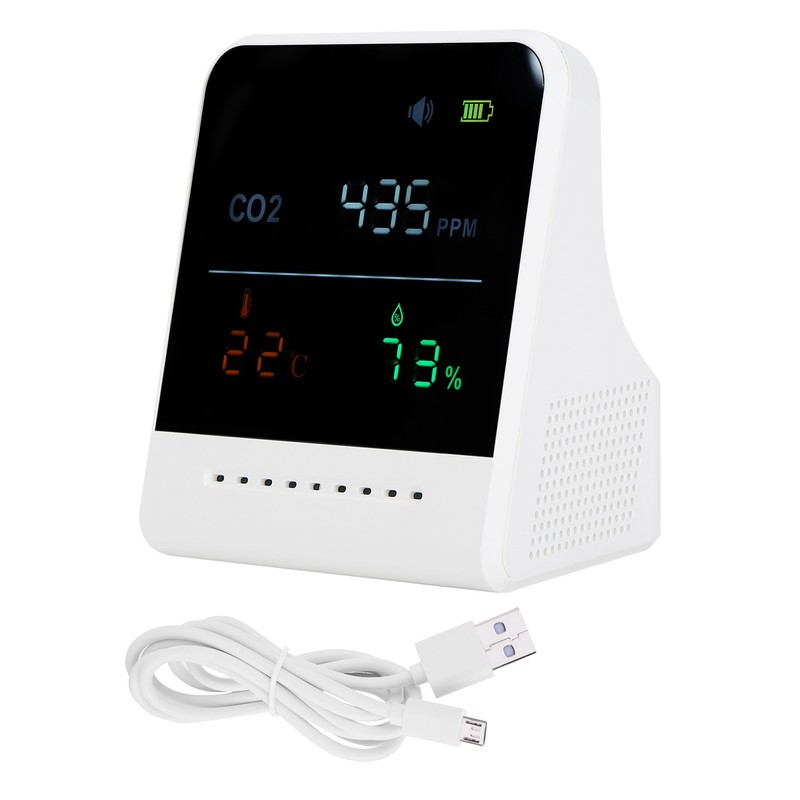 Carbon Dioxide Detector Digital Air Quality Tester with Temperature Humidity