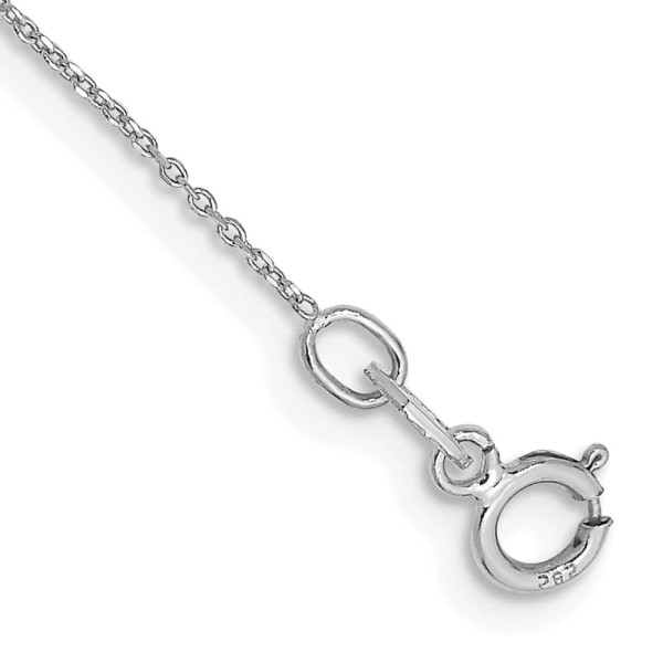 Wishing for Claudia 10k White Gold .6mm D/C Round Cable