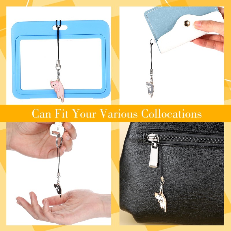 Mabor 6 Pcs Cat Phone Charm Aesthetic Cell Phone Charm