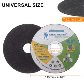 HARFINGTON 10pcs Cut Off Wheels 4-1/2" x 1/20" x 7/8" Ultra Thin Cut-Off Wheels Angle Grinder Cutting Discs General Metal Cutting Disc for Stainless Steel Cast Iron Copper, Green