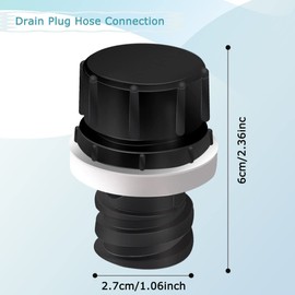 Cooler Drain Plug Hose Connection Compatible with Yeti Cooler,Cooler Drain Plug Replacement for Yeti's Line of Roadie, Tundra, and Tank Coolers,Coolers Leak-Proof Accessories