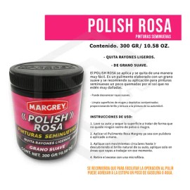 Pulimento Profesional Quita Rayon Polish Rosa Margrey 300ml                                                                                           