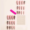 Kit De 24 Uñas Postizas De Gel Francesas A Presión,