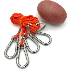 AirFly 4 Arm Harness for Crab Trap with 304 Stainless Steel Hooks and Buoy Float, Combo (Harness + Rope)