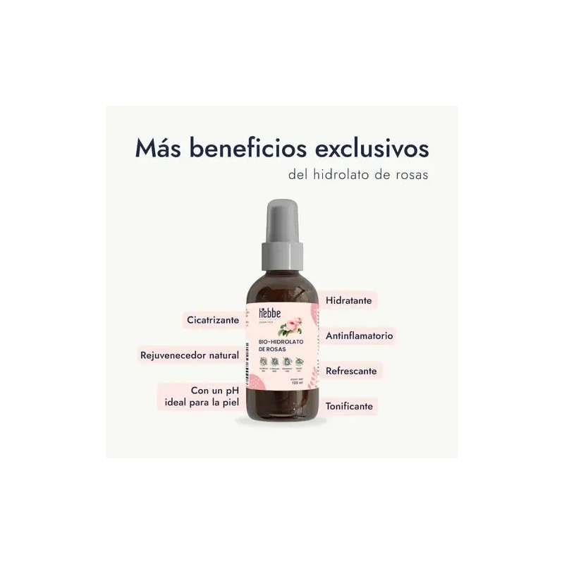 Pack 2 Hebbe Cosmetics Agua de Rosas y Hamamelis Tónico
