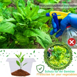 SMUJU Pack of 6: Snail Collar, Snail Protection, Snail Fence, Snail Protection Rings, for Repelling Snails, for Your Salad Plants and Cabbage - Protects Plants from Animal Eating, Diameter 24 cm,