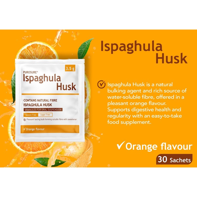 Ispaghula Husk Orange Drink Sachets | Contains Natural Fibre |