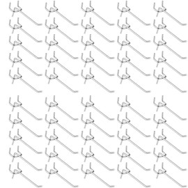 Youery 50 Pack Pegboard Hooks,Pegboard Wall Slat Clips for Retail Display Store,Garage and Workshop Organizer Single Mesh Pegboard Hook Holders for Various Tools