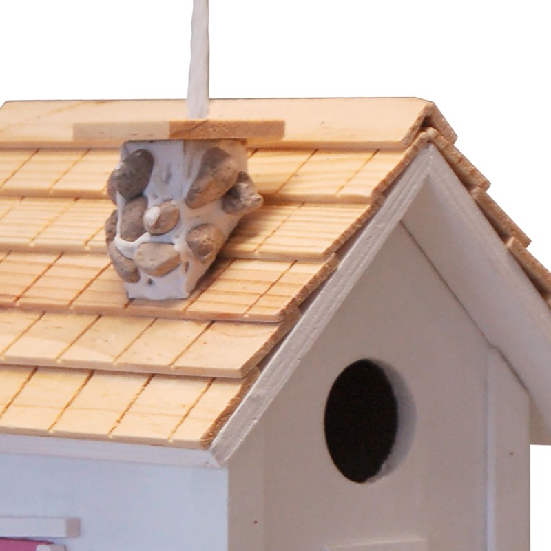 Home Bazaar May Cottage Bird House | Handcrafted Wooden Birdhouse