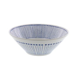 Tableware East Trapezoid Bowl, Large, Gyokusa, Blue Sou 8.1 inches (20.5 cm)
